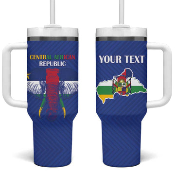 Afro Central African Republic Football Custom Tumbler With Handle Go Champions LT15