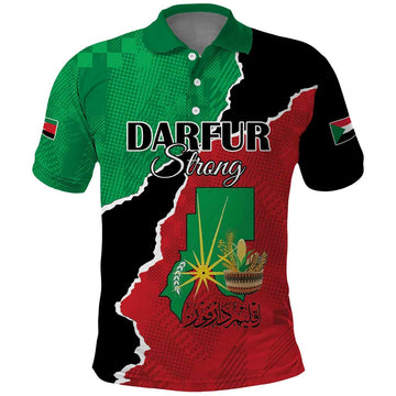 Personalized Sudan Polo Shirt Darfur Be Strong LT15