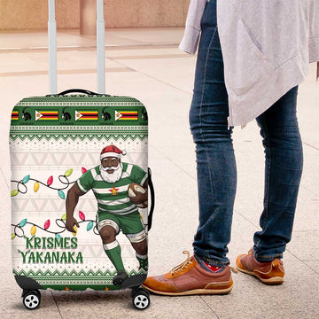 Zimbabwe Rugby Christmas Luggage Cover The Sables Krismes Yakanaka LT15
