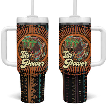 Happy International Women's Day Tumbler With Handle Black Girl Power LT15