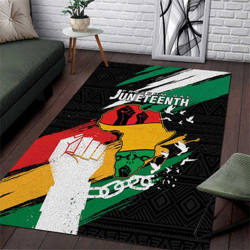 Afro Nigeria Juneteenth Area Rug Freedom Day LT15