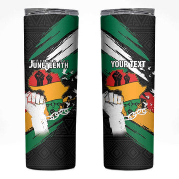 Personalised Afro Nigeria Juneteenth Skinny Tumbler Freedom Day LT15