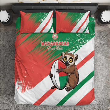 Madagascar Rugby Custom Bedding Set Allez Les Makis LT15
