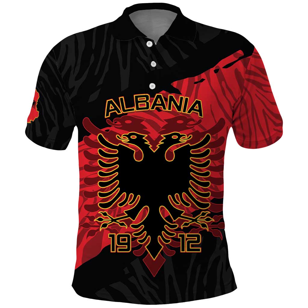 Albania Independence Day Polo Shirt Albanian Eagle - Grunge Style LT15