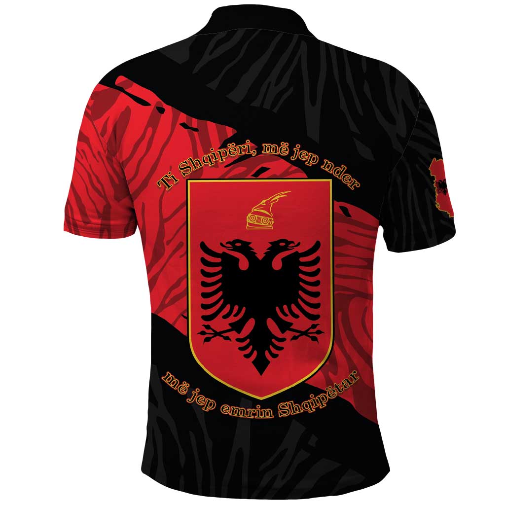 Albania Independence Day Polo Shirt Albanian Eagle - Grunge Style LT15