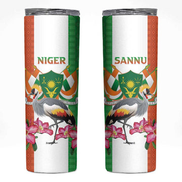 Afro Niger Sannu Skinny Tumbler Coat Of Arms - African Pattern LT15