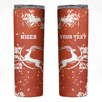 Custom Afro Niger Football Skinny Tumbler We Are Champions LT15