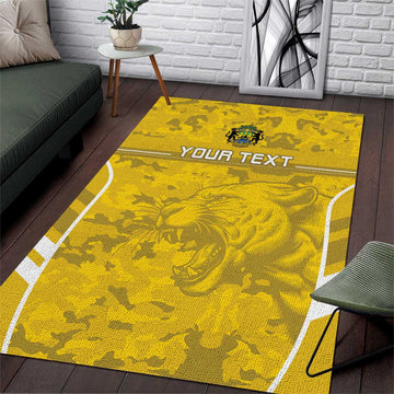 Custom Gabon Football Area Rug Go Les Pantheres LT15