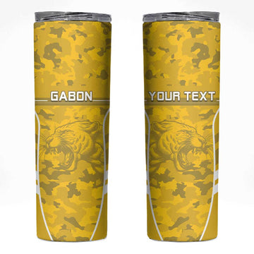 Custom Gabon Football Skinny Tumbler Go Les Pantheres LT15