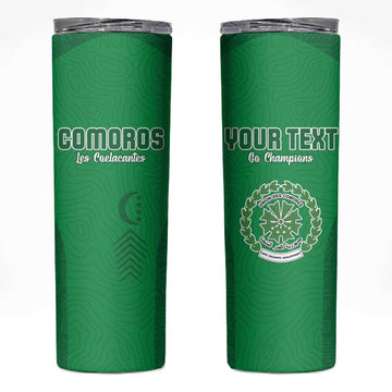 Custom Comoros Football Skinny Tumbler Go Les Coelacantes LT15