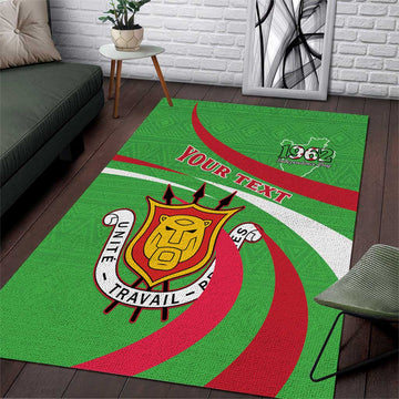 Personalized Burundi Area Rug 63rd Anniversary of Independence LT15