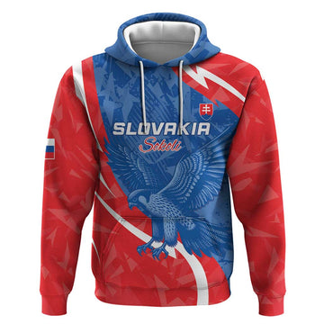 Custom Slovakia Football Hoodie Come On Sokoli LT15