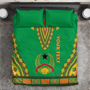 Personalised Afro Guinea Bissau Bedding Set Dashiki With Coat Of Arms LT15
