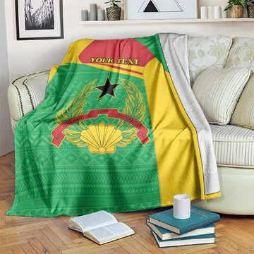 Personalised Afro Guinea Bissau Blanket Coat Of Arms Mix African Pattern LT15