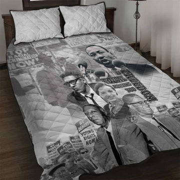 African-American History Month Quilt Bed Set Civil Rights Leaders LT15