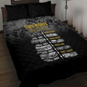 African-American History Month Quilt Bed Set Civil Rights Movement LT15