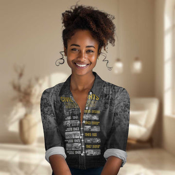 African-American History Month Women Casual Shirt Civil Rights Movement LT15