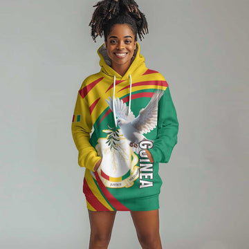 Guinea Hoodie Dress Coat Of Arms With Pigeon - Kente Pattern LT15