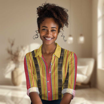 Eritrea Traditional Saho Mix Tilet Pattern Women Casual Shirt LT15