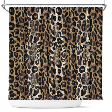 African Leopard Skin Pattern Shower Curtain LT15
