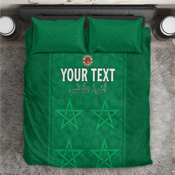 Custom Morocco Football Bedding Set Dima Maghrib LT15