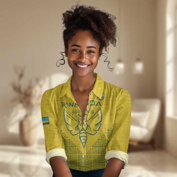 Custom Jamhuri ya Rwanda Football Women Casual Shirt Go Amavubi Go LT15