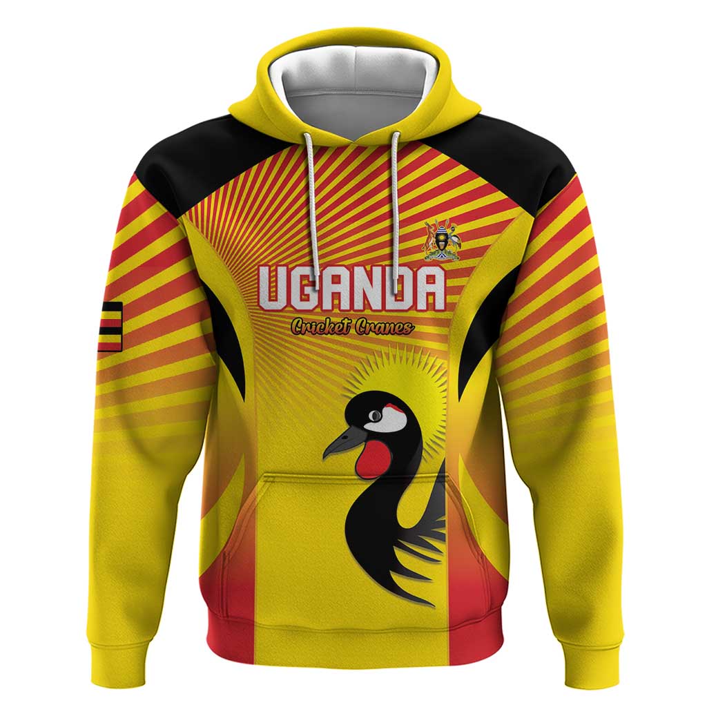 Custom Uganda Cricket Hoodie Go Cricket Cranes Go LT15