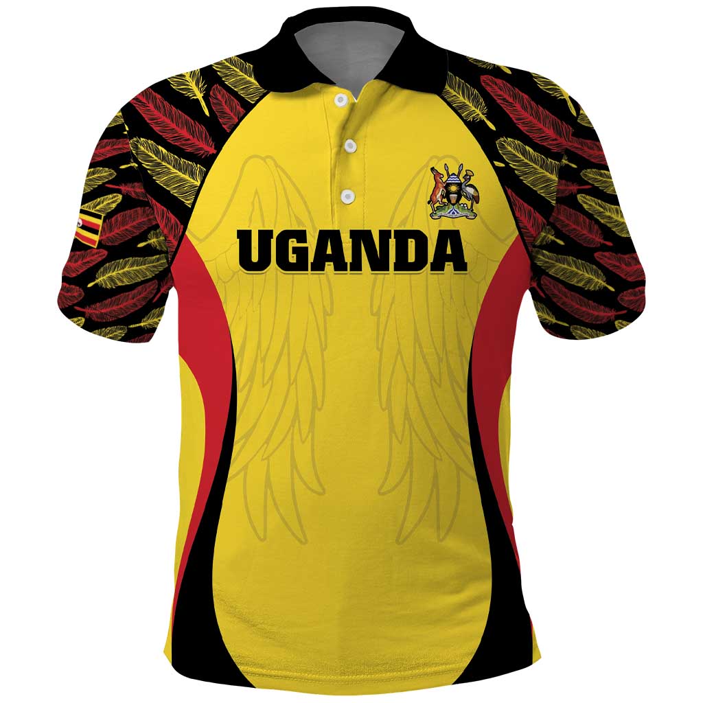 Custom Uganda Cricket Polo Shirt Go Cricket Cranes LT15
