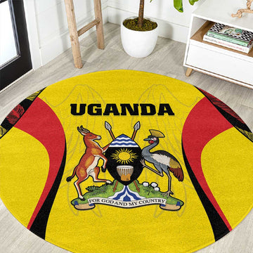 Uganda Cricket Round Carpet Come On Cricket Cranes LT15