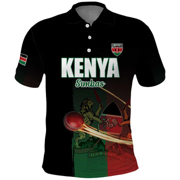 Custom Kenya Cricket Polo Shirt Go Simbas Go LT15