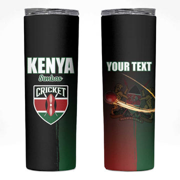 Custom Kenya Cricket Skinny Tumbler Come On Simbas LT15