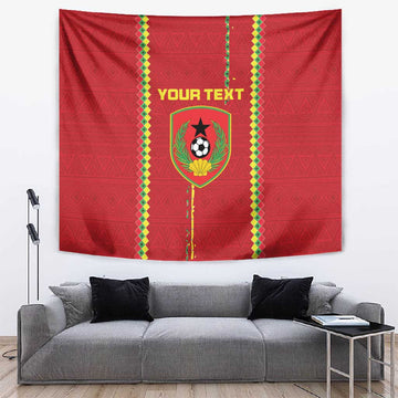 Custom Guinea Bissau Football Tapestry Go Djurtus - African Pattern LT15