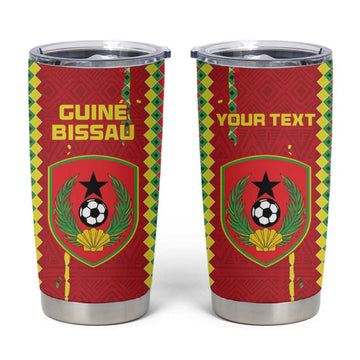 Custom Guinea Bissau Football Tumbler Cup Go Djurtus - African Pattern LT15