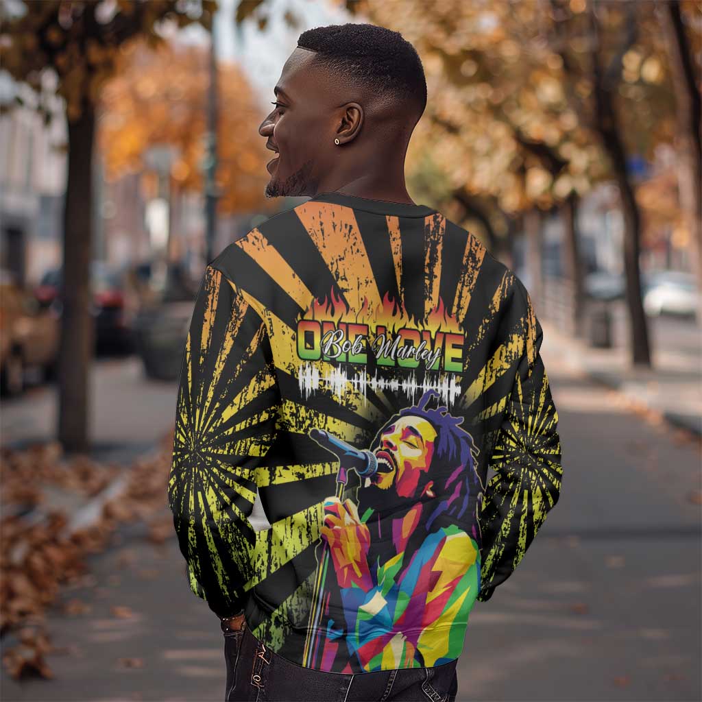 Afro-American Reggae Legend Bob Sweatshirt One Love - Grunge Style LT15