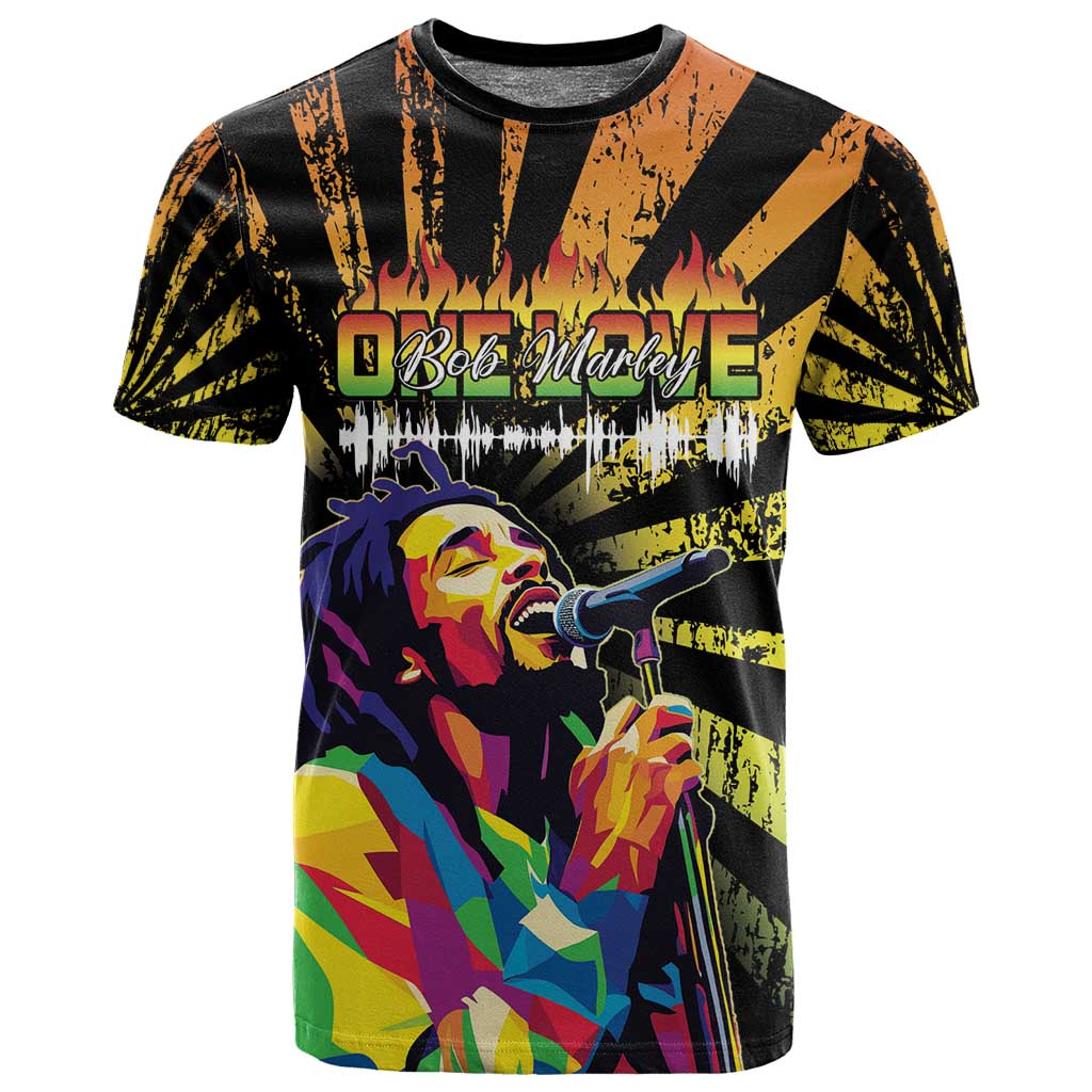 Afro-American Reggae Legend Bob T shirt One Love - Grunge Style LT15