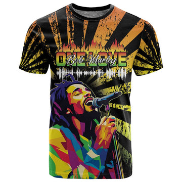 Afro-American Reggae Legend Bob T shirt One Love - Grunge Style LT15
