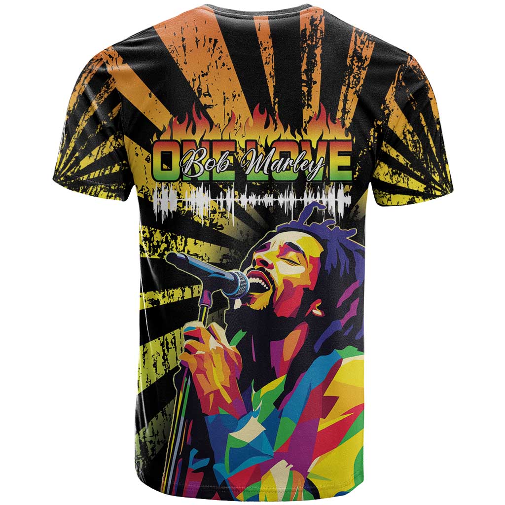 Afro-American Reggae Legend Bob T shirt One Love - Grunge Style LT15