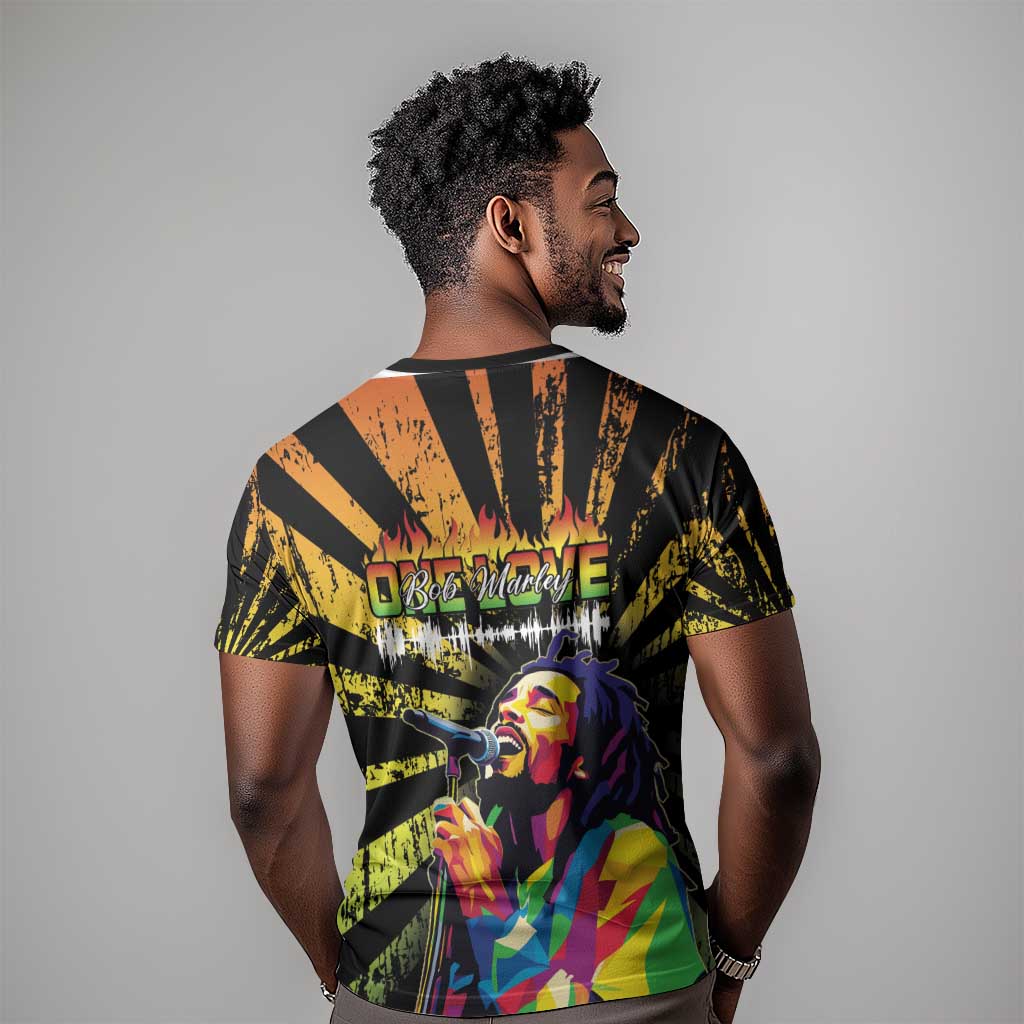 Afro-American Reggae Legend Bob T shirt One Love - Grunge Style LT15
