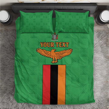 Personalised Afro Zambia Bedding Set Flag Style Mix Kente Pattern LT15