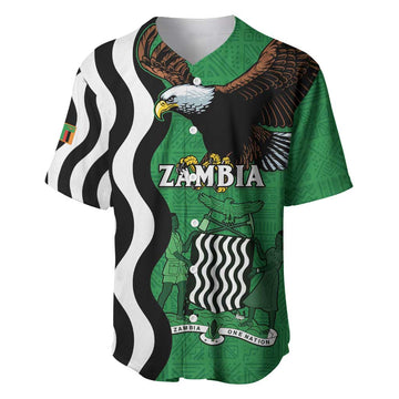 Icitungu ca Zambia Baseball Jersey One Zambia One Nation LT15