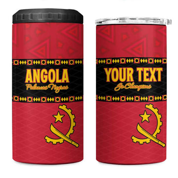 Custom Angola Football 4 in 1 Can Cooler Tumbler Viva Palancas Negras LT15