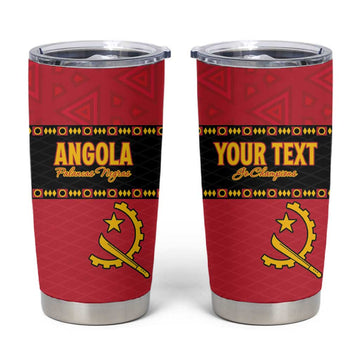Custom Angola Football Tumbler Cup Viva Palancas Negras LT15