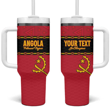 Custom Angola Football Tumbler With Handle Viva Palancas Negras LT15