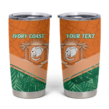 Ivory Coast Rugby Custom Tumbler Cup Allez Les Elephants LT15