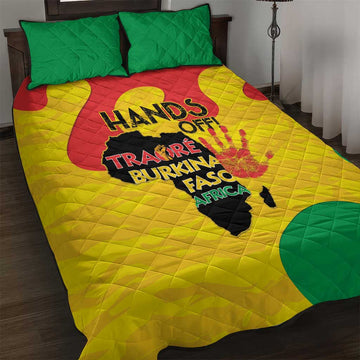 Hands Off Traore Burkina Faso Africa Quilt Bed Set Military Pattern LT15