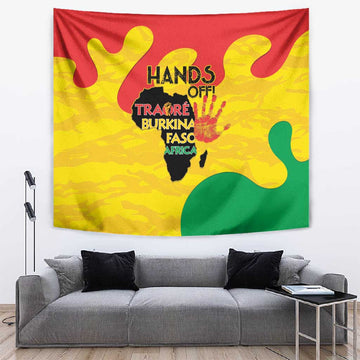 Hands Off Traore Burkina Faso Africa Tapestry Military Pattern LT15