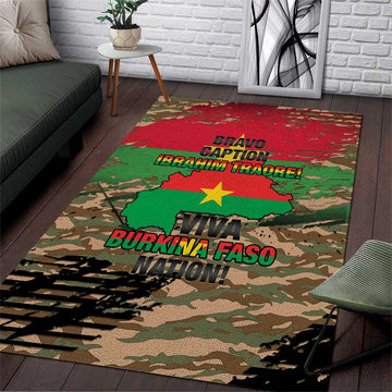 Bravo Caption Traore! Viva Burkina Faso Nation! Area Rug LT15