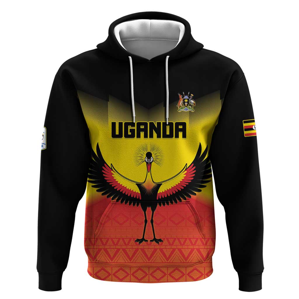 Custom Uganda Football Hoodie Go Cranes Go LT15