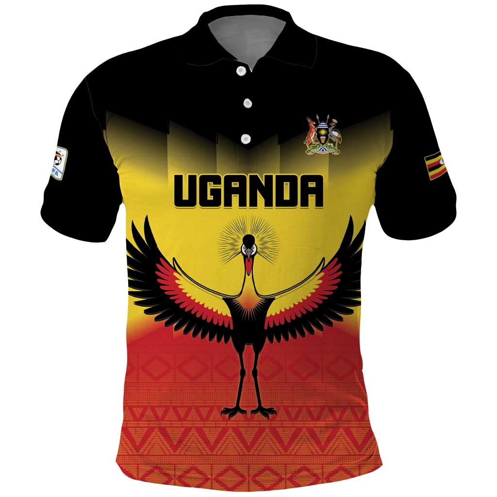 Custom Uganda Football Polo Shirt Go Cranes Go LT15