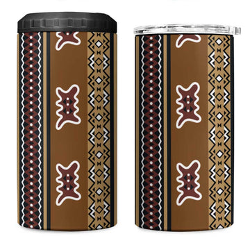 Mali Mud Cloth 4 in 1 Can Cooler Tumbler Traditional Bologan Pattern LT15